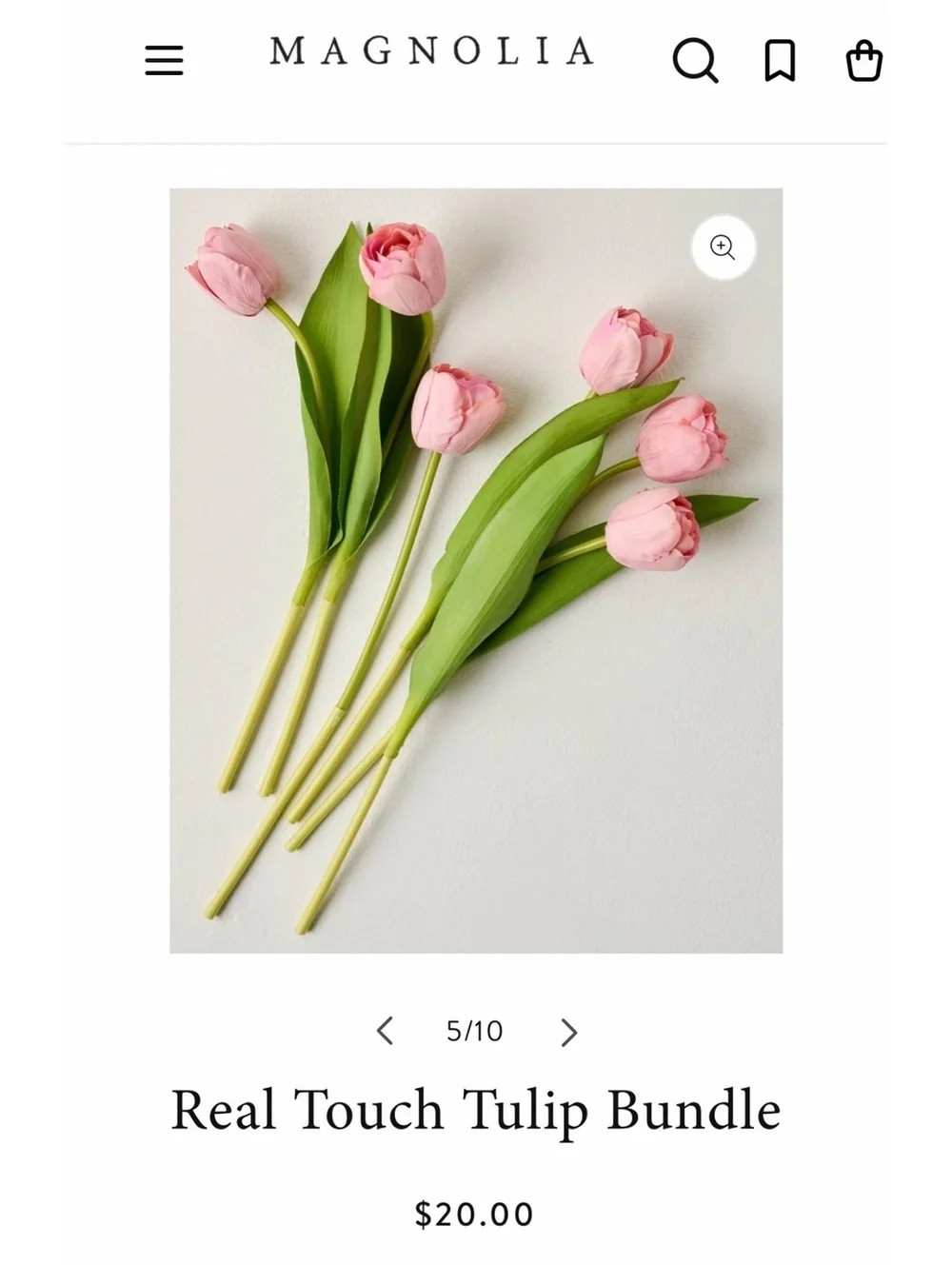 Magnolia Homes Real Touch Faux Tulips Bundle (6/bundle)